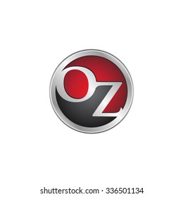 OZ initial circle logo red