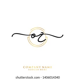 OZ Initial handwriting logo template