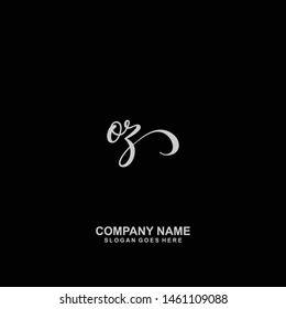 OZ Initial handwriting logo vector