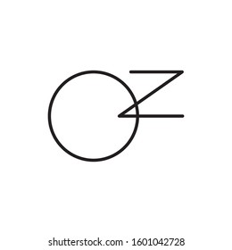 OZ initial letter logo template vector icon design