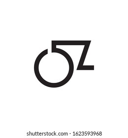 OZ initial letter logo template vector icon design