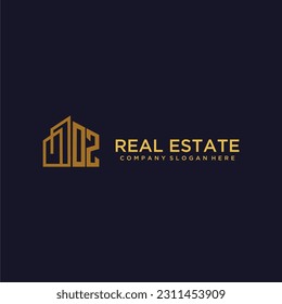 OZ initial monogram logo for real estate with building style