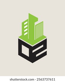 oz real state hexagon  vector letter logo