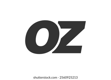 OZ Techno Editable Font Logo For Corporate Branding. Bold, Futuristic Design With Unique Typographic Ideas. Minimal Custom Type And Dynamic Letter Variations For Promotion, Printing, And Book Titles