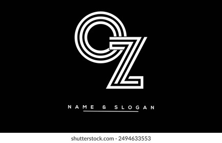 OZ, ZO Abstract Letters Logo Monogram