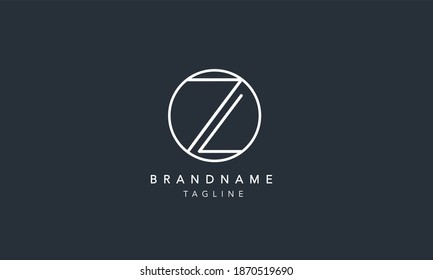 OZ ZO Alphabet initial Letter Monogram Icon Logo vector illustration