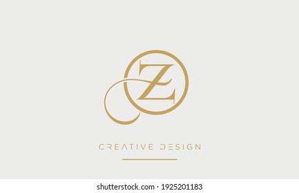 OZ or ZO Alphabet Letters Abstract icon logo