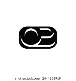 Diseño de logotipo e icono de OZ o ZO