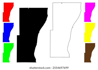 Ozaukee County, State of Wisconsin (U.S. county, United States of America, US) map vector illustration, scribble sketch map