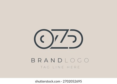 OZD abstract letter logo design. Modern Business Logo Design With Abstract Typography and Contemporary Style