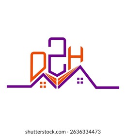 OZH Diseño de logotipo de bienes raíces, OZH logotipo simple y moderno. Diseño de alfabeto de lujo OZH  