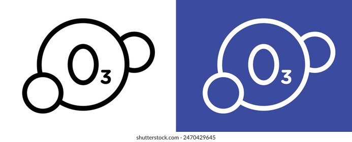 Ozonation Icon for Environmental Protection, Air Purification, and Clean Energy Solutions