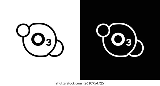 Ozonation icon Vector isolated outline drawing.