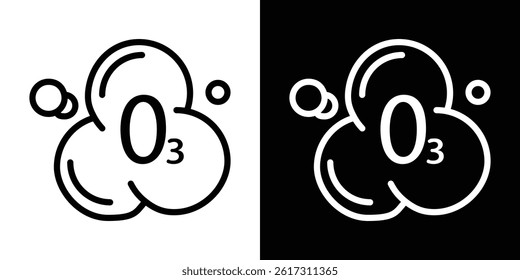 Ozonation icon vector for web and mobile app. Symbol isolated.