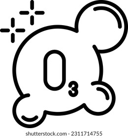 Ozonation thin line icon. Modern vector illustration of additional cleaning clothing.