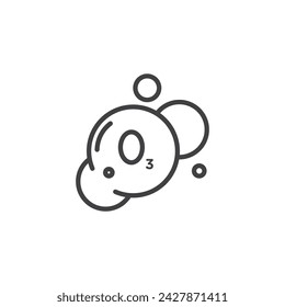 Icon-Illustration der Ozonierungsvektorlinie.