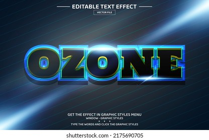 Ozone 3D editable text effect template