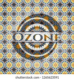 Ozone arabic emblem background. Arabesque decoration.