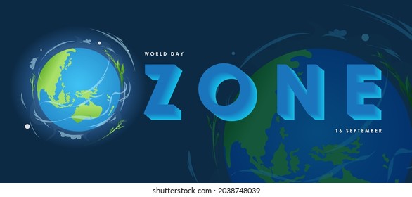 Ozone Day Poster Background Vector With Logo