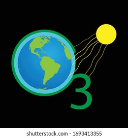 Ozone hole logo. Vector illustration.