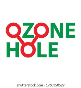 Ozone hole logo. Vector illustration.