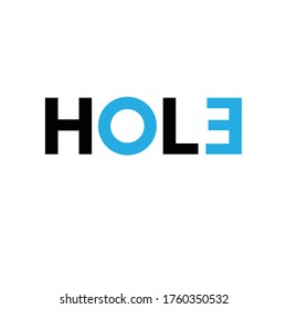 Ozone hole logo. Vector illustration.
