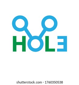 Ozone hole logo. Vector illustration.