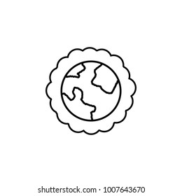 the ozone layer of the earth outline icon. Element for mobile concept and web apps. Thin line vector icon for website design and development, app development. Premium icon on white background