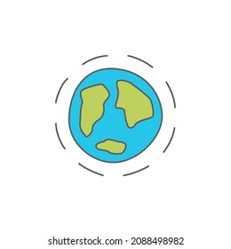 Ozone Layer Icon in color icon, isolated on white background 