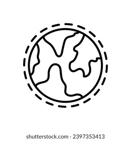 Icono de Capa de ozono en vector. Ilustración
