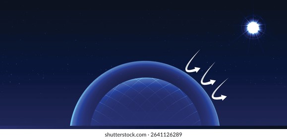 ozone layer protect earth from ultra violet rays vector poster