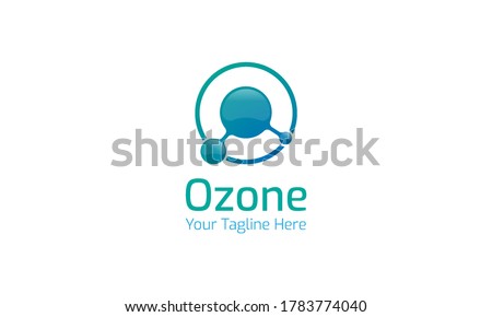 Ozone logo that combines the ozone symbol and the letter O with a color gradation between blue and tosca.