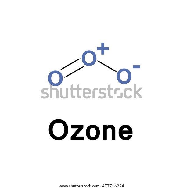 Ozone Molecule Structure Vector Chemical Formula Stock Vector (Royalty ...