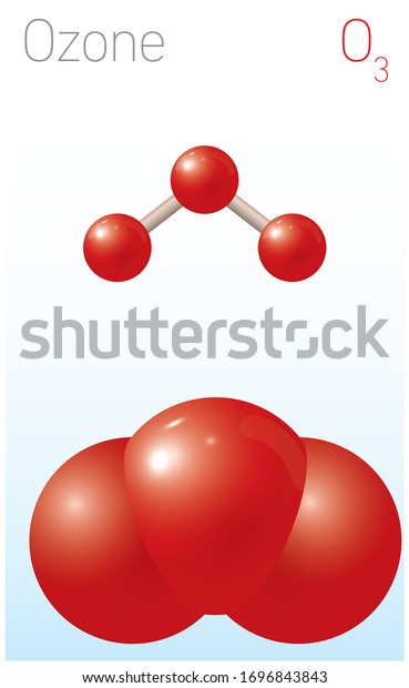 ozone-o3-structural-chemical-formula-molecule-stock-vector-royalty