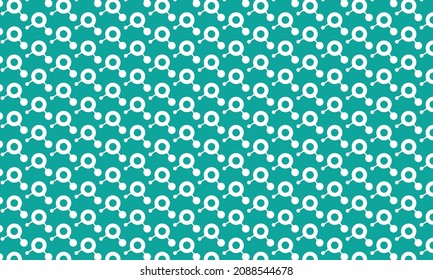 Ozone Symbol Seamless Vector Patterns With White Color And Tosca Background