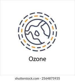 Ozone Vector icon stock illustration