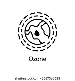 Ozone Vector icon stock illustration
