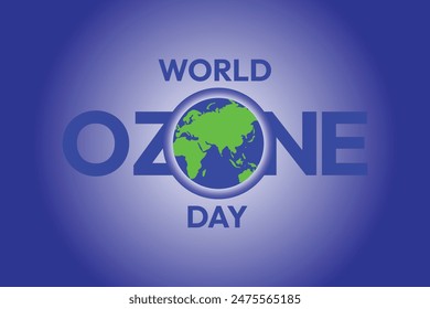 ozone, world ozone day design, ozone layer with blue background.