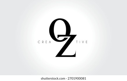 OZoz Elegant Serif Monogram Logo – Luxury Lowercase Typographic Lettermark for Modern Branding