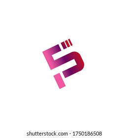 P 5 Symbol. icon vector logo p 5. Letter 5, number 5 logo