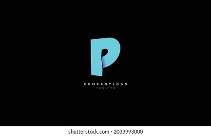 P Abstract initial monogram letter alphabet logo design