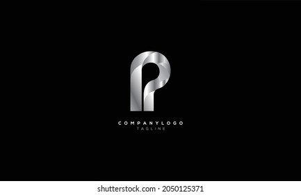 P Abstraktes Logo für Anfangsbuchstaben des Monogrammes