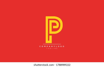 P Abstract Initials Monogram Letter Text Stock Vector (Royalty Free ...