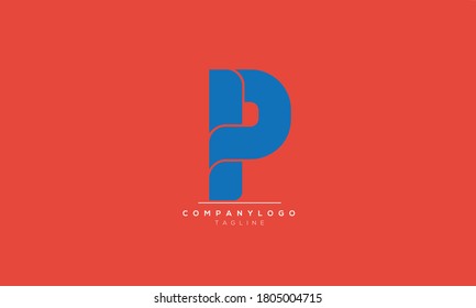 P abstract initials monogram letter text alphabet logo design
