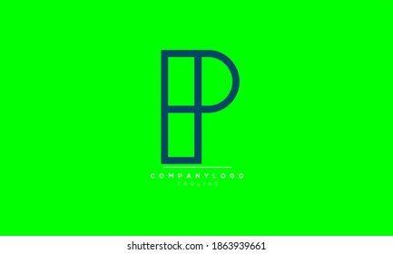 P abstract initials monogram letter text symbol alphabet logo design