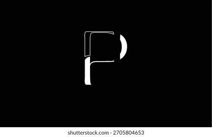 MONOGRAMA DEL LOGOTIPO DE LA LETRA ABSTRACTAS P