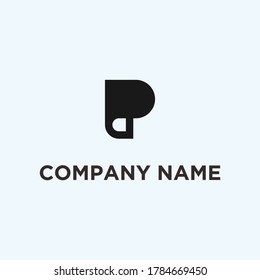 p logotipo abstracto. icono de p