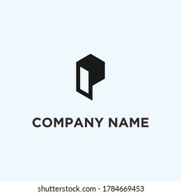 p logotipo abstracto. icono de p