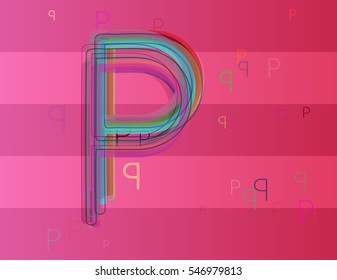 P Alphabet among assorted invitation, clear overlap between poster