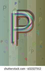 P Alphabet art background